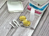 Electroplated Square Multicolor Colored Contact Lens Case - BEAUEYE (UK)